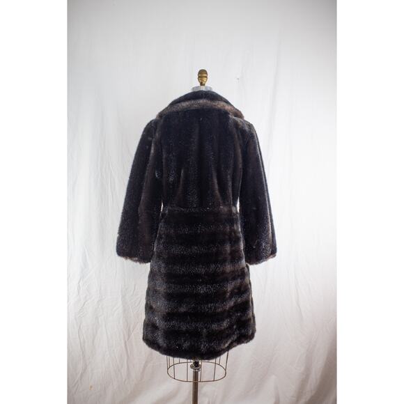 Vintage 1960s Tissavel France Faux Mink Vegan Fur Luxury Mob Wife Old Money, SM - Picture 6 of 9
